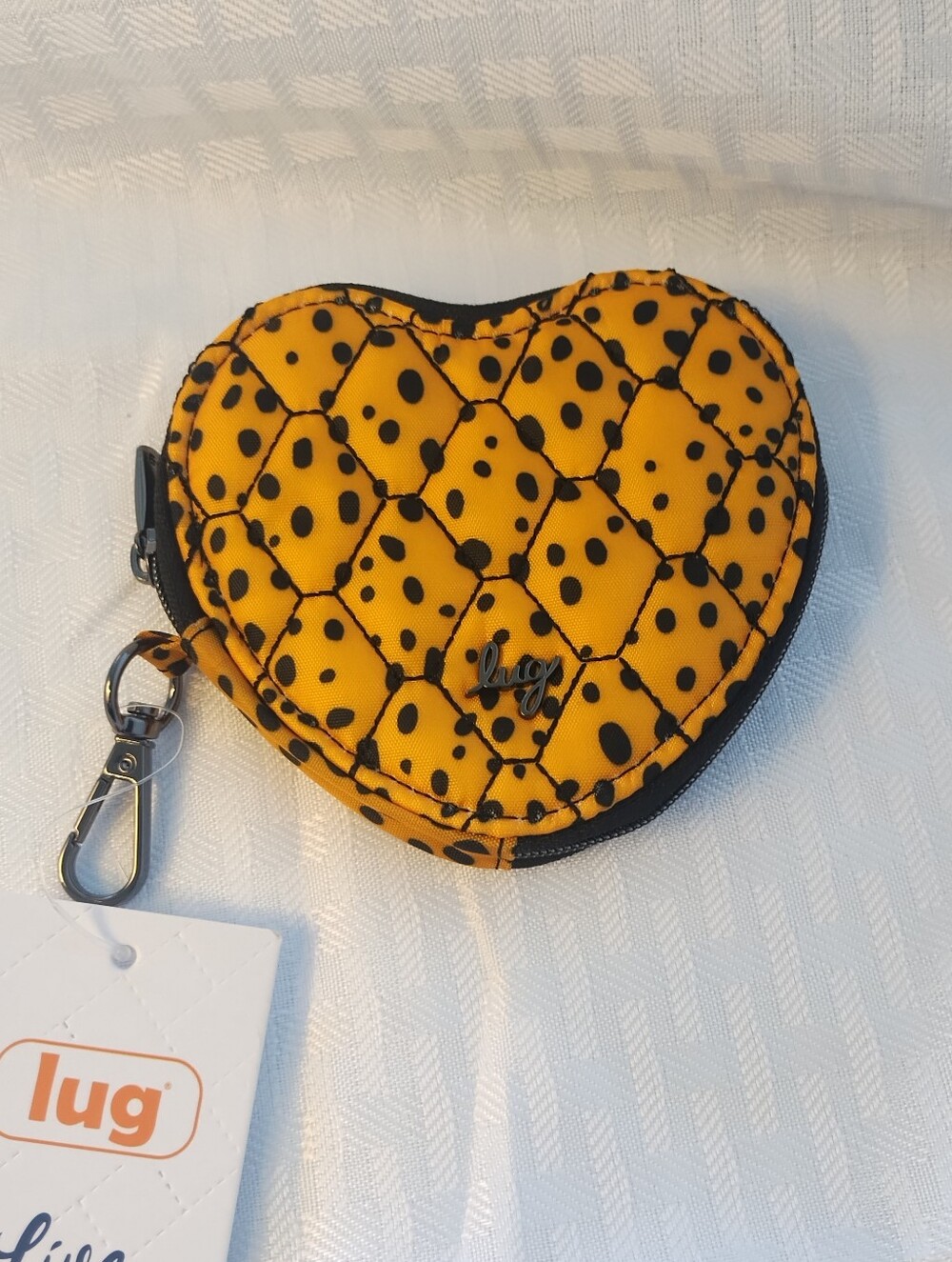 NWT Lug Heart Pouch in Leopard Print